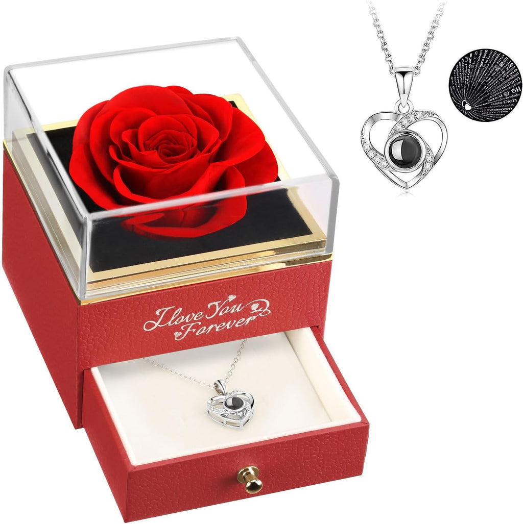 Eternal Rose Necklace Gift Set