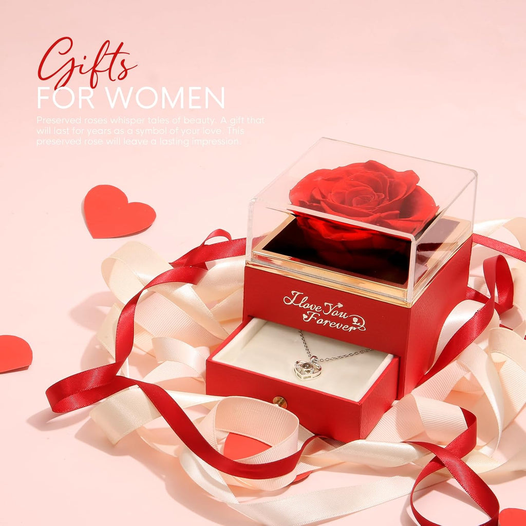 Eternal Rose Necklace Gift Set