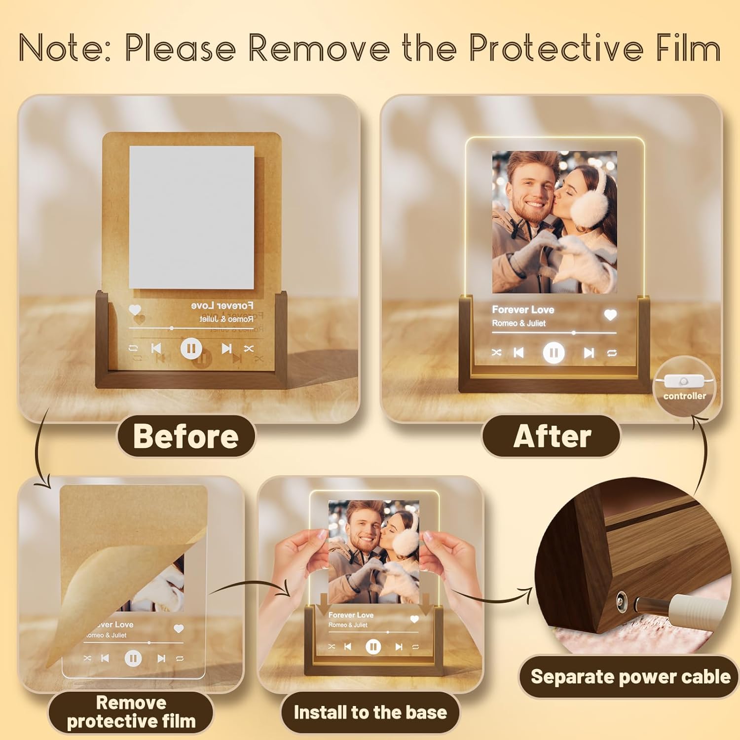 Custom Spotify Love Plaque