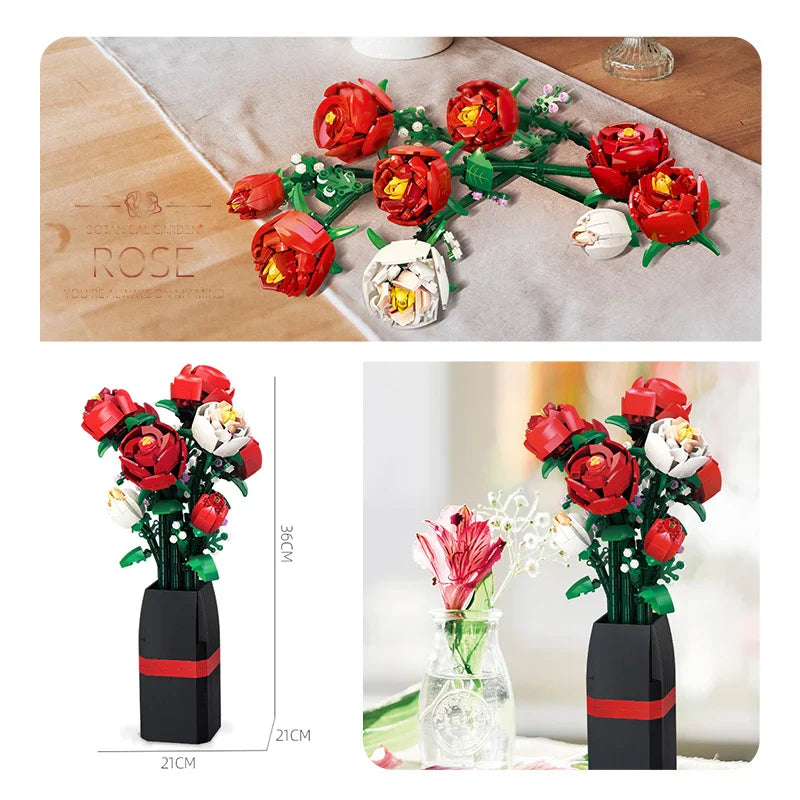 Romantic Rose Building Blocks